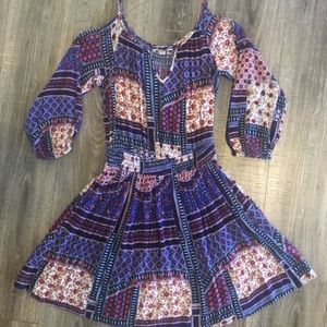 American Eagle Outfitters Cold Shoulder Boho Dress